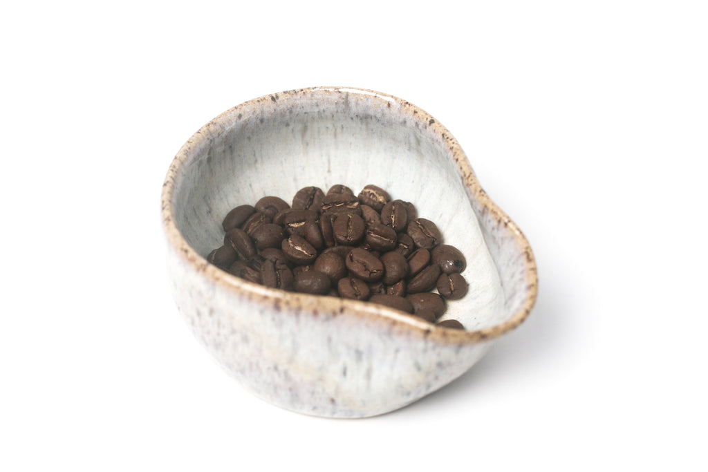 Coffee beans weight dish (white)